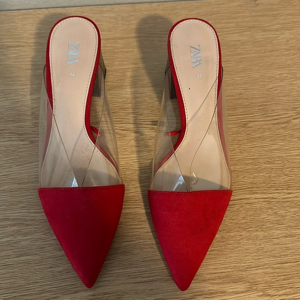 Zara Red Mules